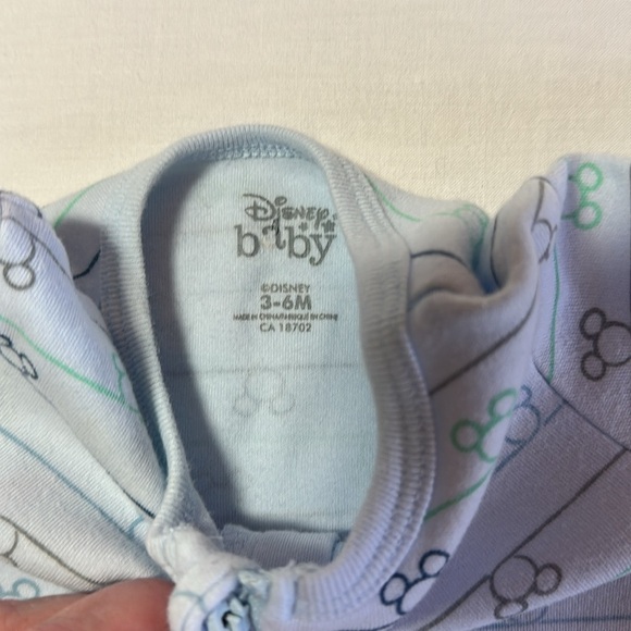 Disney Baby - Mickey Mouse Onesie Footed Sleeper - Picture 3 of 3